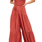 Macacão feminino Little Of Your Love com pernas largas, vermelho, tamanho pequeno