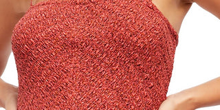 Macacão feminino Little Of Your Love com pernas largas, vermelho, tamanho pequeno