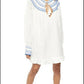Vestido Boho Neutro Bordado Erin Mini Marrom Free People Feminino Tamanho Natural Pequeno