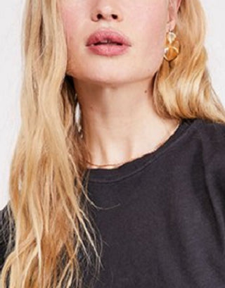 Camiseta Latte Feminina Free People Preta Tamanho Grande