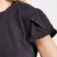 Camiseta Latte Feminina Free People Preta Tamanho Grande