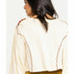 Blusa feminina Hand Me Down da Free People, branca, tamanho pequeno