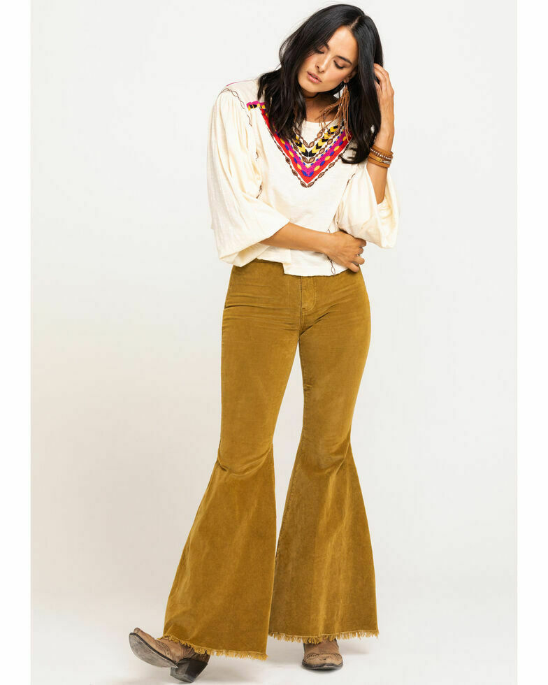 Blusa feminina Hand Me Down da Free People, branca, tamanho pequeno