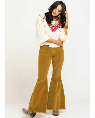 Blusa feminina Hand Me Down da Free People, branca, tamanho pequeno