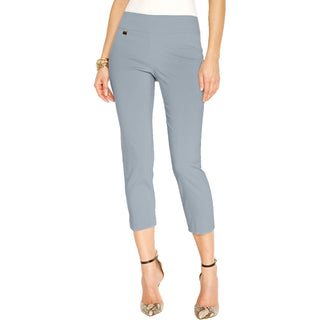 Calça Capri Feminina Alfani Tummy-Control Pull-On Cinza Tamanho 12
