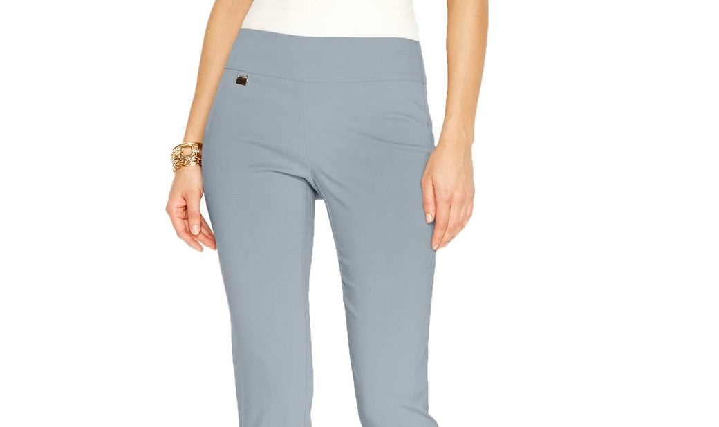 Calça Capri Feminina Alfani Tummy-Control Pull-On Cinza Tamanho 12