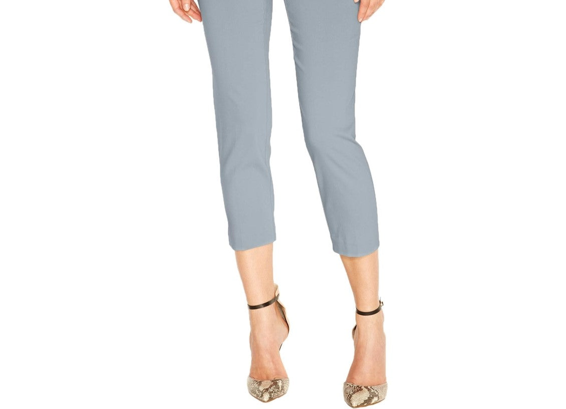 Calça Capri Feminina Alfani Tummy-Control Pull-On Cinza Tamanho 12