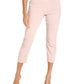 Calça capri feminina Alfani Petite Tummy-Control Pull-On, rosa, tamanho 12P