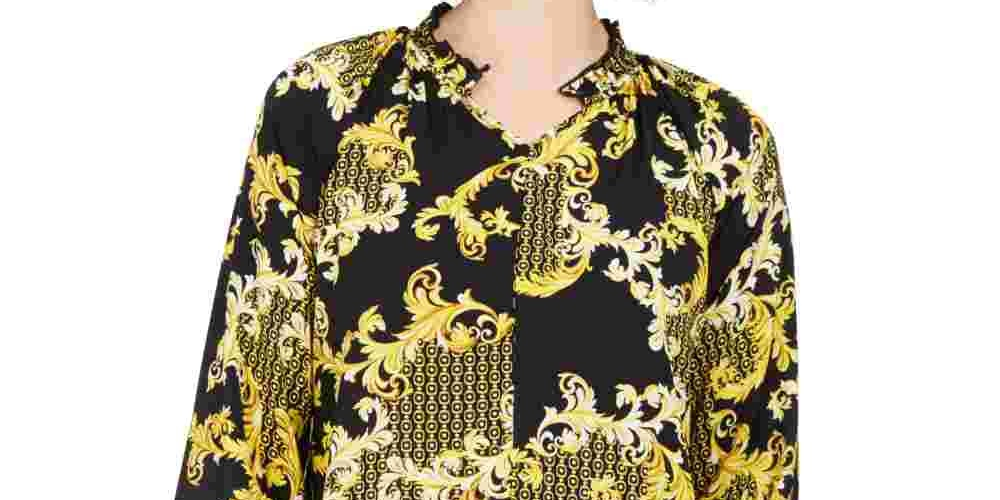 Coleção NY Feminina Petite Estampada Cano Alto-Baixo Tamanho Dourado Petite Pequeno