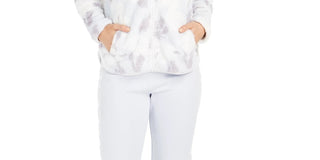 Calvin Klein Performance Jaqueta Feminina com Capuz e Estampa Floral Azul Tamanho Médio