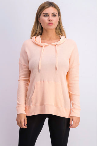 Calvin Klein Moletom Feminino Performance High-Low Laranja Tamanho Médio