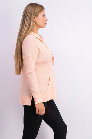 Calvin Klein Moletom Feminino Performance High-Low Laranja Tamanho Médio