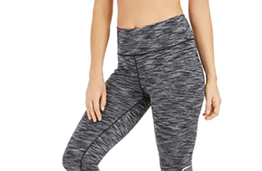 Calça legging feminina Calvin Klein Cold Gear com forro de lã e cintura alta, cinza, tamanho grande