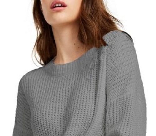 Suéter de chenille Pink Rose Juniors, cinza, tamanho grande