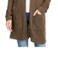 Cardigan longo com ilhós Pink Rose Juniors, verde, tamanho extragrande
