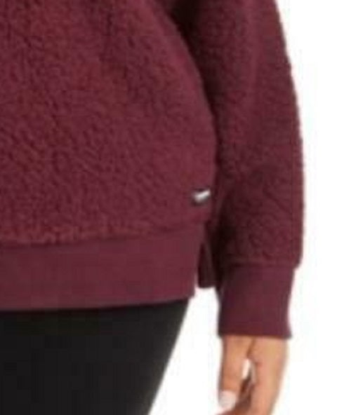 Calvin Klein Moletom Sherpa Bordado Plus Size Feminino Performance Vermelho Tamanho 1X