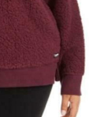 Calvin Klein Moletom Sherpa Bordado Plus Size Feminino Performance Vermelho Tamanho 1X