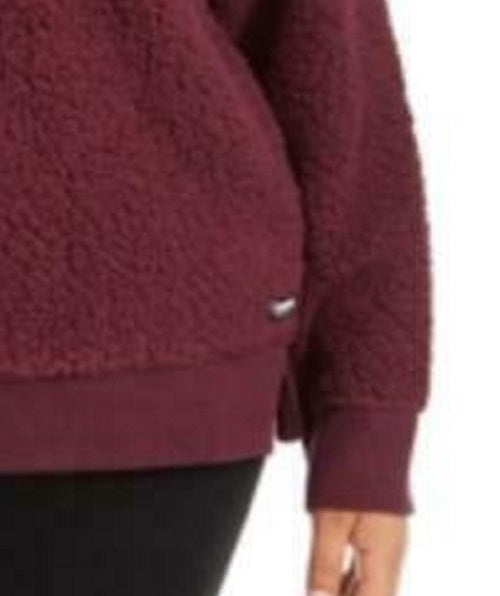 Calvin Klein Moletom Sherpa Bordado Plus Size Feminino Performance Vermelho Tamanho 3X