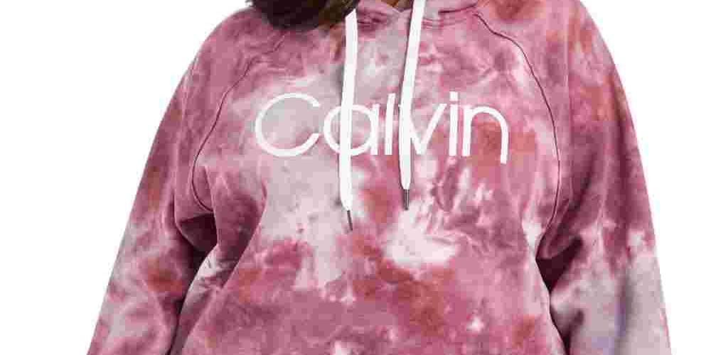 Calvin Klein Performance Plus Tie Dyed Active Hoodie Feminino Vermelho Tamanho 1X