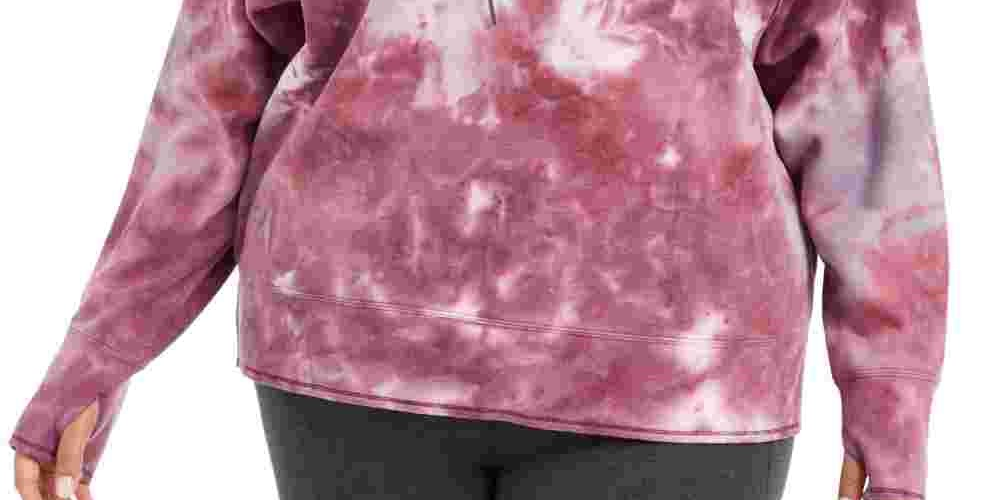 Calvin Klein Performance Plus Tie Dyed Active Hoodie Feminino Vermelho Tamanho 1X
