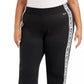 Calça jogger ativa Calvin Klein Performance Plus Size com fita de logotipo, preta, tamanho 3X