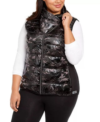 Calvin Klein Colete Puffer Plus Size Feminino Performance Preto Tamanho 1X