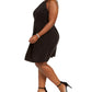 Vestido Halter com Glitter Plus Size da Monteau Feminino, na cor Carvão, tamanho 3X