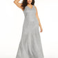 Vestido de sereia feminino com lantejoulas e corações, em malha brilhante, tamanho 24, prateado
