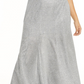 Vestido de sereia feminino com lantejoulas e corações, em malha brilhante, tamanho 24, prateado