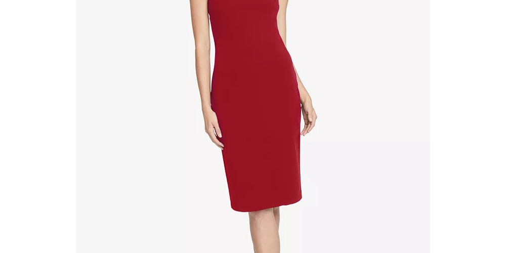 Vestido justo feminino Rachel Roy, vermelho, tamanho pequeno
