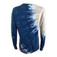 Blusa de moletom tie-dye ultra flert juniors azul escuro tamanho médio