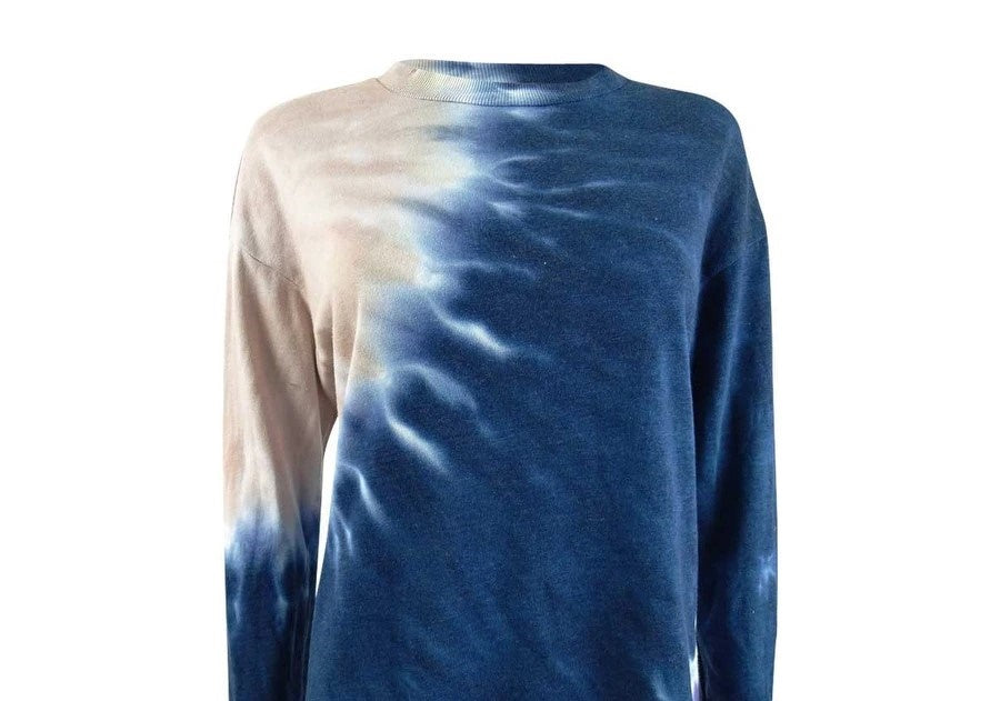 Blusa de moletom tie-dye ultra flert juniors azul escuro tamanho médio
