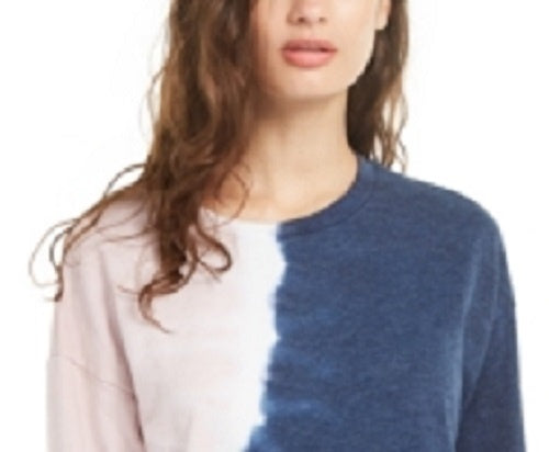 Blusa de moletom tie-dye ultra flert juniors azul escuro tamanho extrapequeno