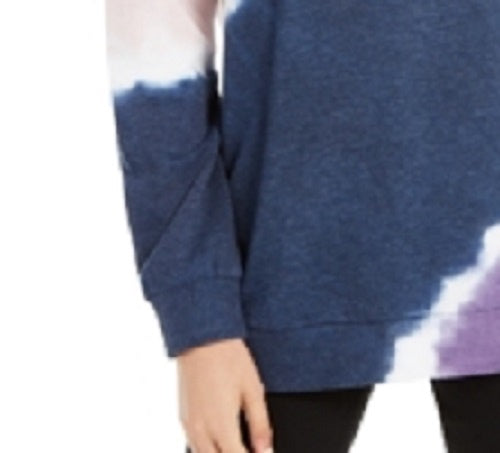 Blusa de moletom tie-dye ultra flert juniors azul escuro tamanho extrapequeno