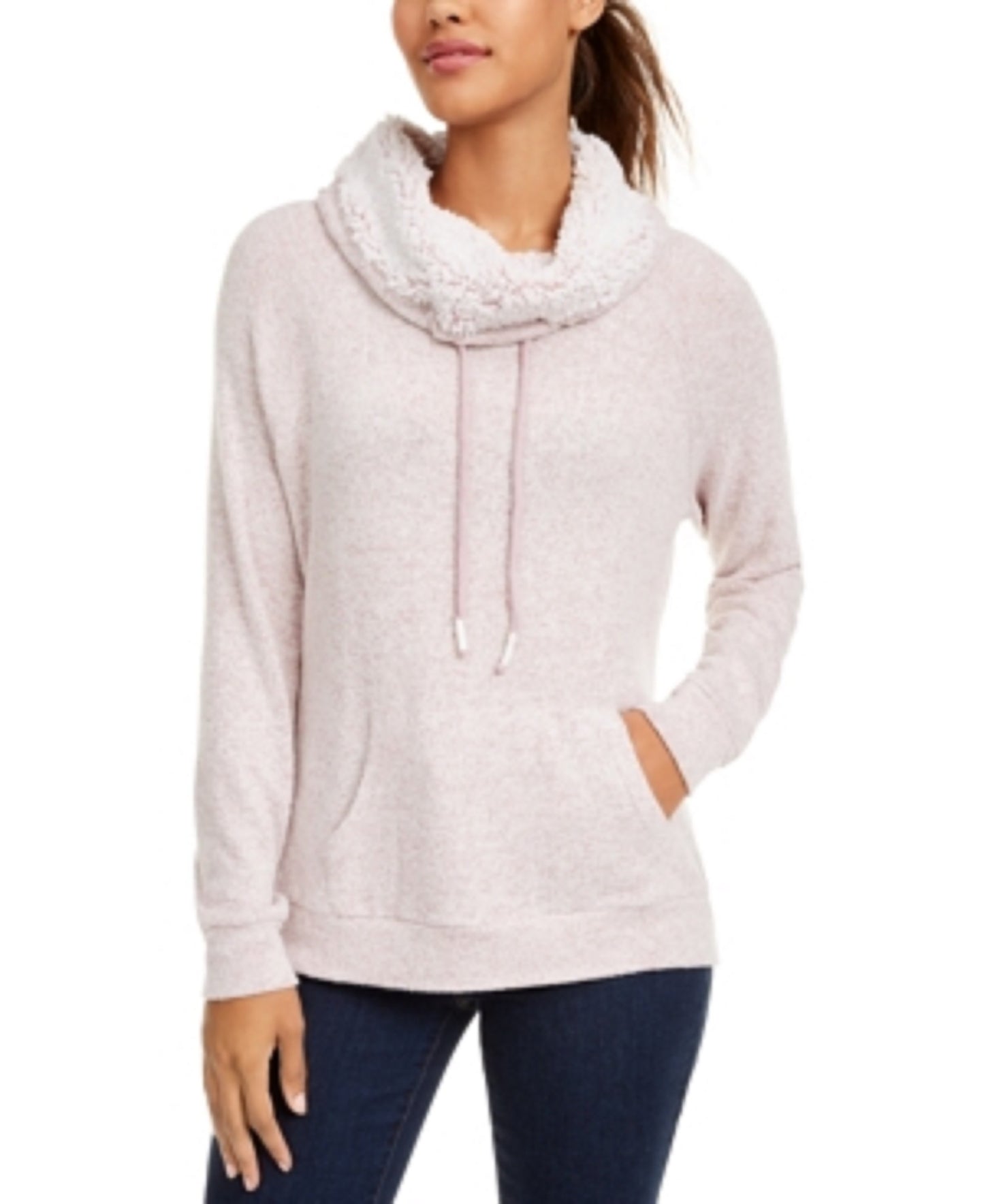Moletom com gola funil e forro de sherpa Ultra Flirt Juniors, roxo, tamanho extra grande