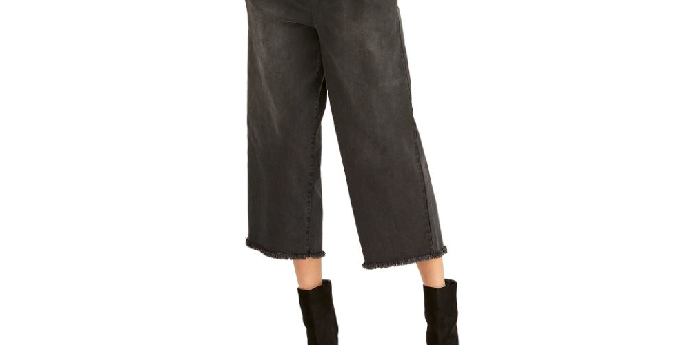 Calça curta feminina Rachel Roy Paperbag preta tamanho 10