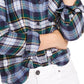 Camisa xadrez de flanela Ultra Flirt Juniors, azul, tamanho médio