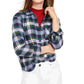 Camisa xadrez de flanela Ultra Flirt Juniors, azul, tamanho XS