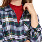 Camisa xadrez de flanela Ultra Flirt Juniors, azul, tamanho XS