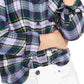 Camisa xadrez de flanela Ultra Flirt Juniors, azul, tamanho XS