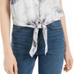Camisa Tie-Dye Tie-Hem Ultra Flirt Juniors Cinza Tamanho X-G