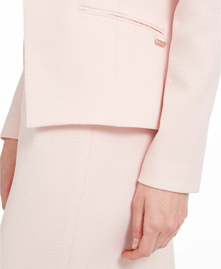 Calvin Klein Blazer assimétrico texturizado feminino rosa escuro tamanho 4