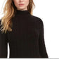 Vestido suéter de tricô trançado feminino Kit &amp; Sky, preto, tamanho grande