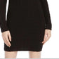 Vestido suéter de tricô trançado feminino Kit &amp; Sky, preto, tamanho grande