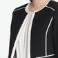 Jaqueta Calvin Klein Feminina com Acabamento Tubular, Cinza Escuro, Tamanho 16