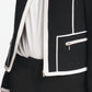 Jaqueta Calvin Klein Feminina com Acabamento Tubular, Cinza Escuro, Tamanho 16