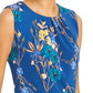 Blusa Calvin Klein Feminina Estampa Floral Plissada Azul Tamanho X-G