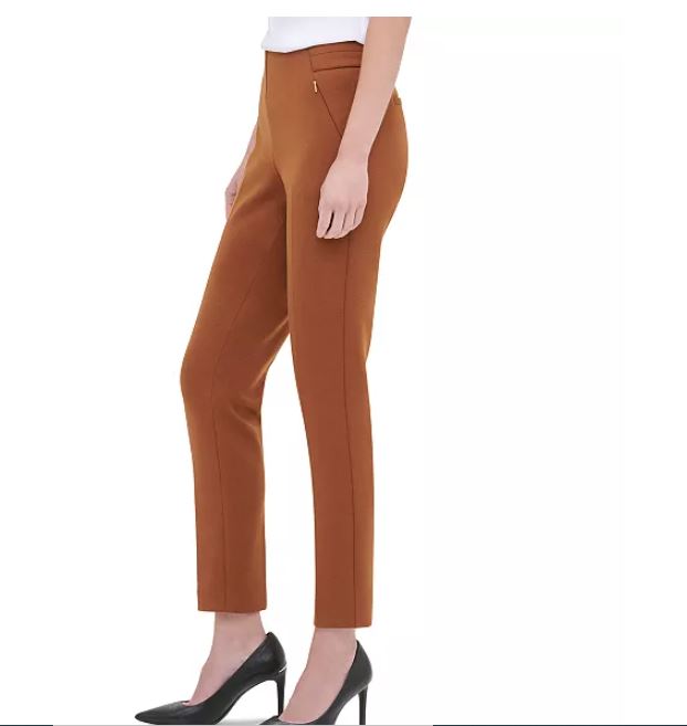 Calça Calvin Klein Feminina Cano Curto Marrom Tamanho 14