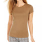 Camiseta Calvin Klein Feminina Manga Curta Algodão Marrom Tamanho P