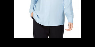 Blusa Calvin Klein Feminina Gola V Azul Tamanho Médio